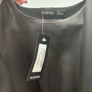 Boohoo Charcoal Satin dress